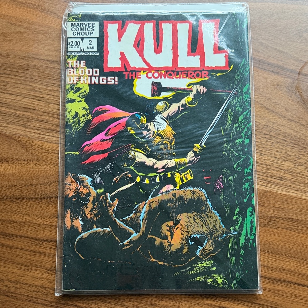 Marvel Kull The Conqueror Comic Cover - Red, Gold, Black